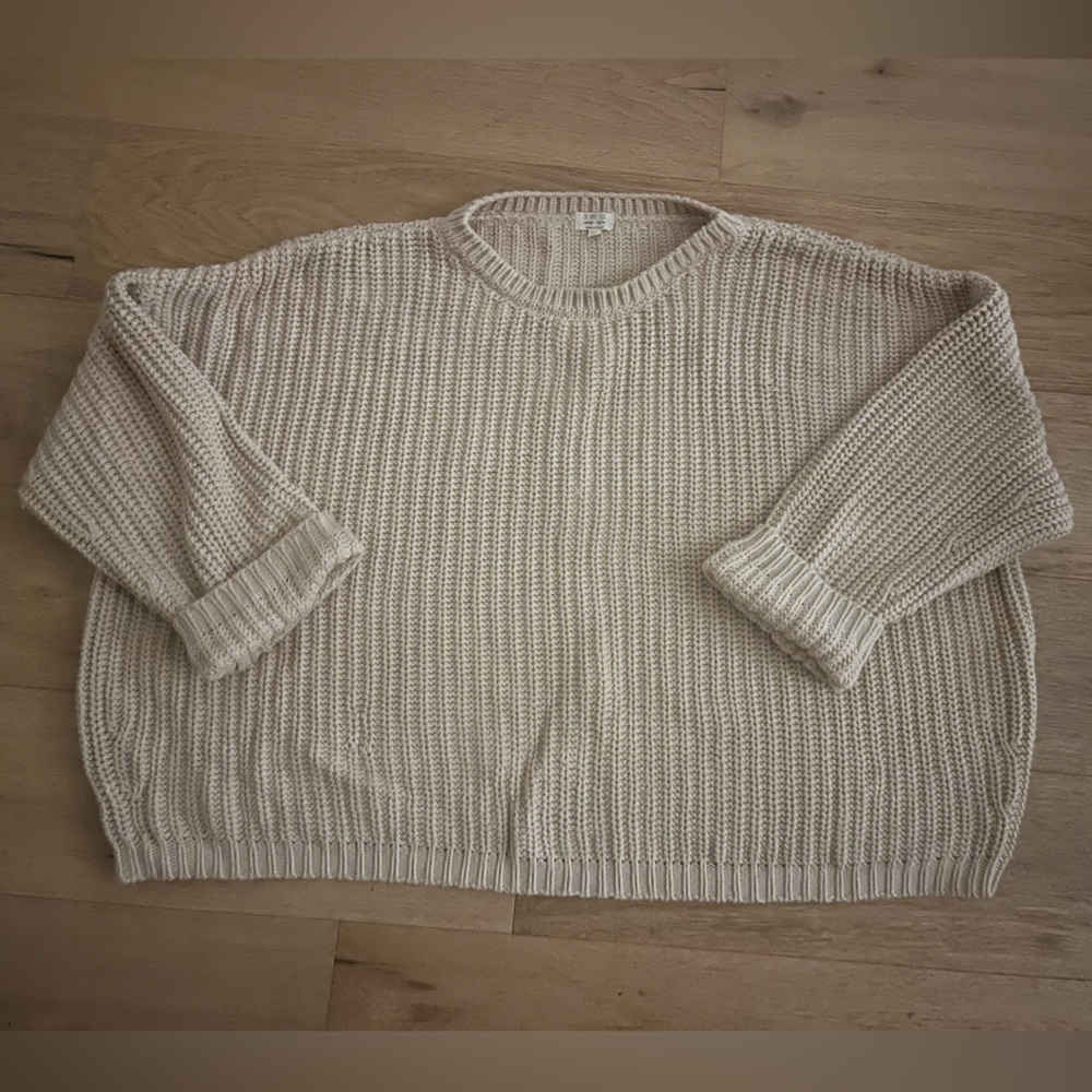 The Simple Folk Chunky Knit Sweater in oatmeal